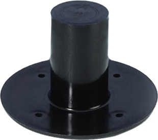 Cabinet flanges, Adam Hall Hardware, Product number: SM705 - Plastic Top Hat, black