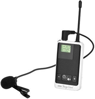 Impianti guida persone , Trasmettitore mini a 16 canali per microfoni e segnali audio-Line ATS-20T