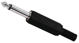 Plugs and inline jacks: 6.3mm, 6.3 mm plug T-208A