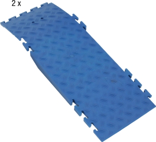 Defender wheelchair ramp, Defender pre-drilled ramp pieces (1 line) for wheelchair ramp, blue