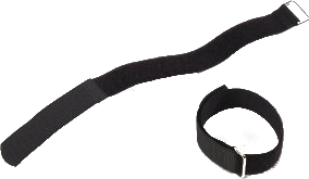 Cable, accessories - cable ties and velcro tape, Cable tie hook & loop 40 x 3,8 cm black, blue or yellow