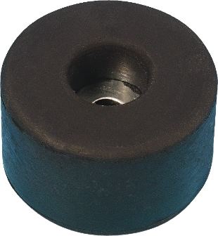 Cabinet feet, Adam Hall Hardware, Product number: 4909 - Rubber foot 38 x 20 mm, black