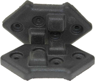 Cabinet feet, Adam Hall Hardware, Product number: 4939 - Plastic stackable foot für Eckmontage, black