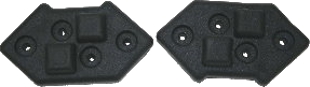 Cabinet feet, Adam Hall Hardware, Product number: 4939 - Plastic stackable foot für Eckmontage, black