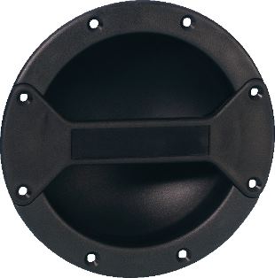 Cabinet handles, Adam Hall Hardware, product number: 34062 - Plastic bar handle, round cutout, black
