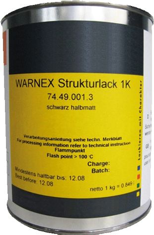 Textured lacquer, Adam Hall Hardware, product number: 0131 - Warnex black protective finish - 1 kg