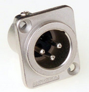 AC 3-Pin XLR Connectors, Amphenol AC3MDZ - XLR 3-pin male universal socket