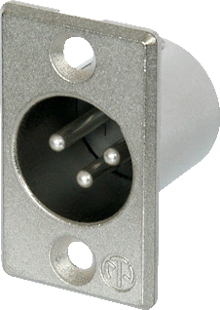 Neutrik connectors, Neutrik NC3MP - XLR socket male, standard