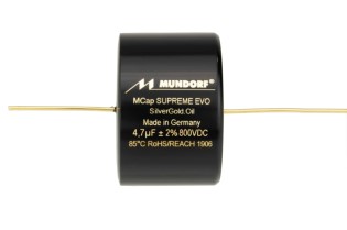 Condensadores MundorfMCAP EVO, MCAP Supreme EVO Silver Gold Oil (Plata Oro)