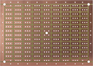 Placa estándar para circuitos, grande, Bornes adecuados para el montaje sobre la placa