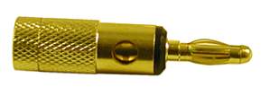 Conectores, Enchufes de banana dorados BS8 para cables de hasta 10 mm².
