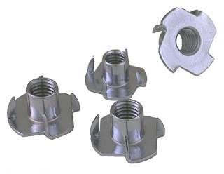 drive-in nuts with metric thread, 10 drive-in nuts with metric thread, galvanized, ISO 6930 g, M3 - M5