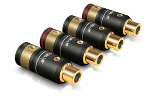 Adaptateur Cinch (RCA) Vers BNC Plaqué Or 24K - VIABLUE XS Series, 75 Ohm, Haute Qualité