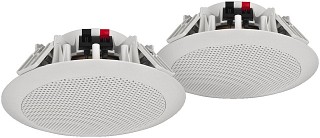 Weatherproof speakers: Low-impedance, Weatherproof pair of PA ceiling speakers, heat-resistant up to 100 °C. SPE-254/WS