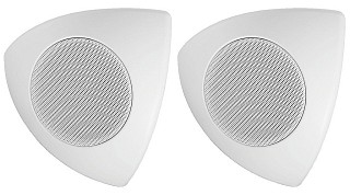 Wall and ceiling speakers: Low-impedance / 100 V, Pair of wall/ceiling/corner mount speaker systems, 30 W<sub>MAX</sub>, 8   MKS-48/WS