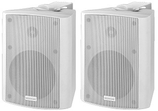 Speaker systems: Active speaker systems, Active 2-way stereo speaker system, 2 x 40 W<sub>MAX</sub>, 2 x 20 W<sub>RMS</sub> MKA-50SET/WS