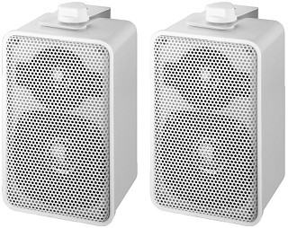 Wall and ceiling speakers: Low-impedance / 100 V, Pair of universal PA speaker systems EUL-42/WS