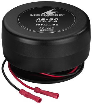 Weatherproof speakers: Low-impedance, Weatherproof audio exciter/resonator, 8  , AR-50