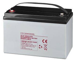 Baterías recargables y baterías, Batería de plomo recargable, 12 V AKKU-12/120