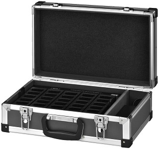 Conference and tour guide systems, Transport case with integrated charging function ATS-25C