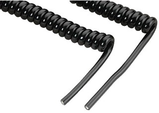 Câbles et cordons micro: Jack, Câble micro spiralé, Ø 5 mm CCX-6M