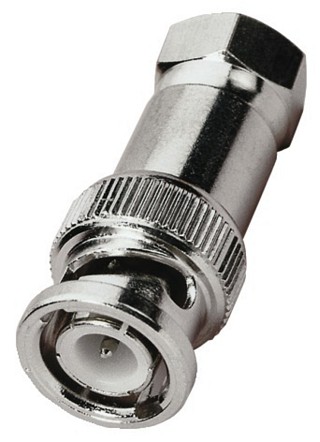 Plugs and inline jacks: F-standard, Adapter F screw plug/BNC plug FCH-21