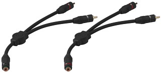 RCA Y adapters, Pair of Audio Y Cable Adapters CBA-25/SW