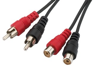 Cables de RCA , Cable alargador con conexiones RCA estéreo AC-301