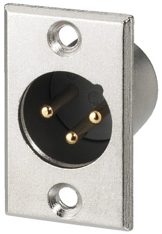 Plugs and inline jacks: XLR, XLR panel connectors, 3 poles NC-508/P
