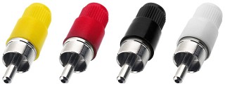 Plugs and inline jacks: RCA, RCA plug T-700G/RT