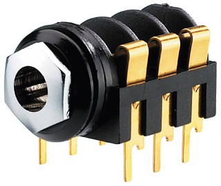 Plugs and inline jacks: 6.3mm, Stereo panel jack, Ø 6.3 mm MZT-223G