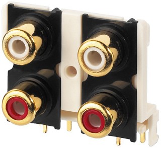 Plugs and inline jacks: RCA, RCA panel PCB jacks T-740G
