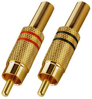 Plugs and inline jacks: RCA, RCA plug-in connector T-707GLC