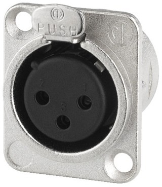 Plugs and inline jacks: XLR, NEUTRIK XLR panel connectors, 3 poles NC-3FDL1