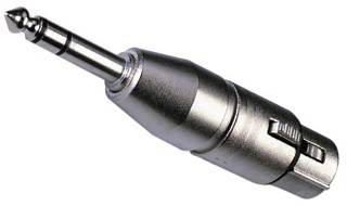 Adapter: Klinke, NEUTRIK-Adapter XLR/6,3-mm-Stereo-Klinkenstecker NA-3FP