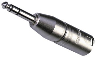 Adapter: Klinke, NEUTRIK-Adapter XLR/6,3-mm-Stereo-Klinkenstecker NA-3MP