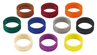 Plugs and inline jacks: XLR, Colour coding rings XXCR-10SET