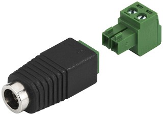 Accessories, Low-voltage connector, 5.5/2.1 mm T-521JST