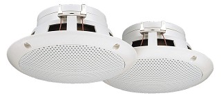 Wall and ceiling speakers: Low-impedance / 100 V, Pair of flush-mount speakers CRB-130/WS