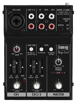 Mixers and players, 2-channel miniature audio mixer MMX-11USB