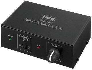 Mixers: Microphone mixers, 1-channel microphone preamplifier MPR-1