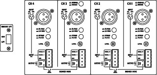 Amplificadores para megafonía: Multicanal, Amplificadores estéreo multicanal profesionales STA-1504