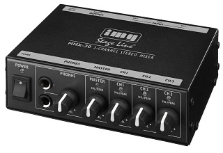 Mixers: Line mixers, Compact 3-channel stereo line mixer MMX-30