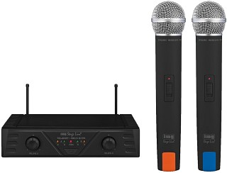 Microfoni senza fili: Trasmettitore e ricevitore, Sistema di microfoni senza fili a 2 canali TXS-812SET