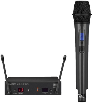 Funk-Mikrofone: Sender und Empfänger, Multi-Frequenz-Mikrofonsystem TXS-616SET