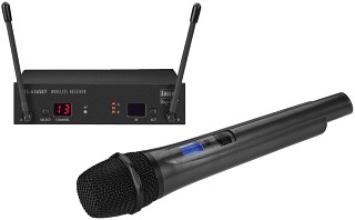 Funk-Mikrofone: Sender und Empfänger, Multi-Frequenz-Mikrofonsystem TXS-616SET
