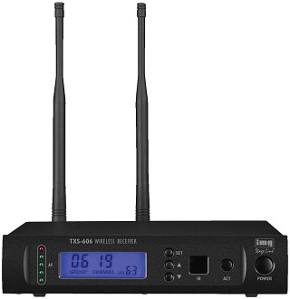 Microfoni senza fili: Trasmettitore e ricevitore, Unità ricevitore multifrequenza TXS-606