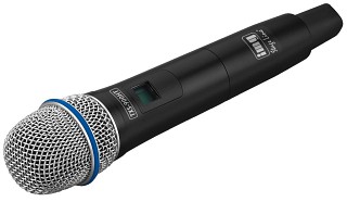 Funk-Mikrofone: Sender und Empfänger, Handmikrofon mit integriertem Multi-Frequenz-Sender TXS-900HT