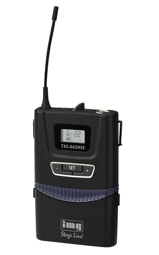 Microfoni senza fili: Trasmettitore e ricevitore, Trasmettitore tascabile UHF-PLL con tecnologia REMOSET TXS-865HSE