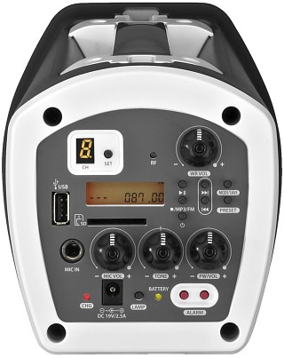 Sonorizzazione mobile: Sistemi di amplificazione e Accessori, Sistema trasportabile d'amplificazione MP3/FM con radiomicrofono WA-35